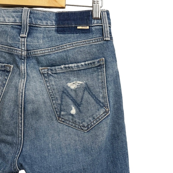 Mother Superior High Waisted Rider Ankle Straight Leg Jeans Far Beyond The Sky - Picture 5 of 11